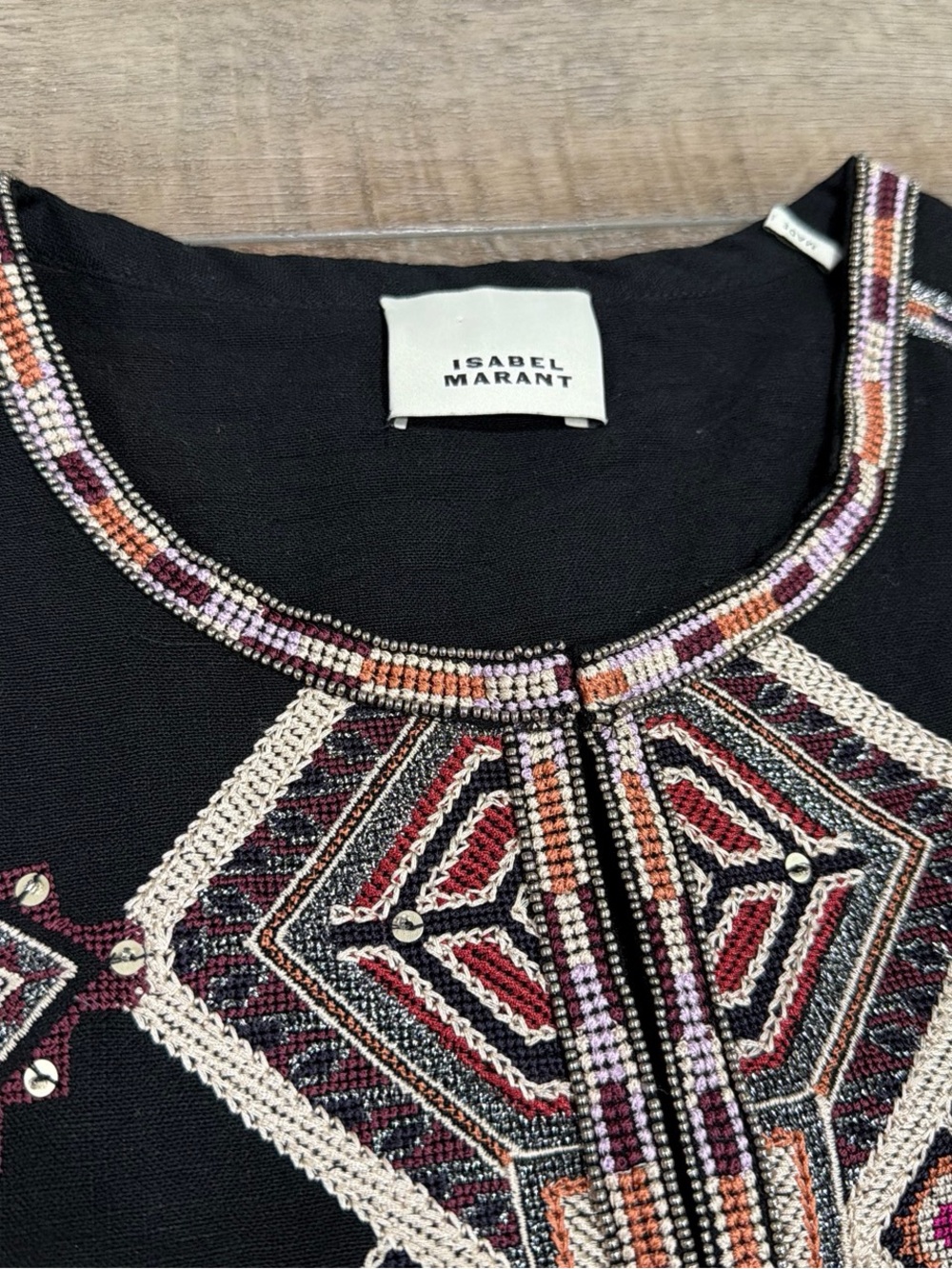 Isabel Marant Zelda embroidered matka silk top - Picture 6 of 10